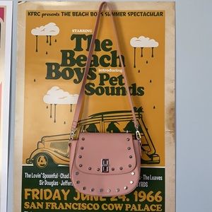 Pink Studded Crossbody Purse